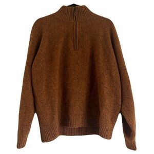 Scott Barber Men's Orange Brown Sweater Cashmere and Wool Blend Size XL
